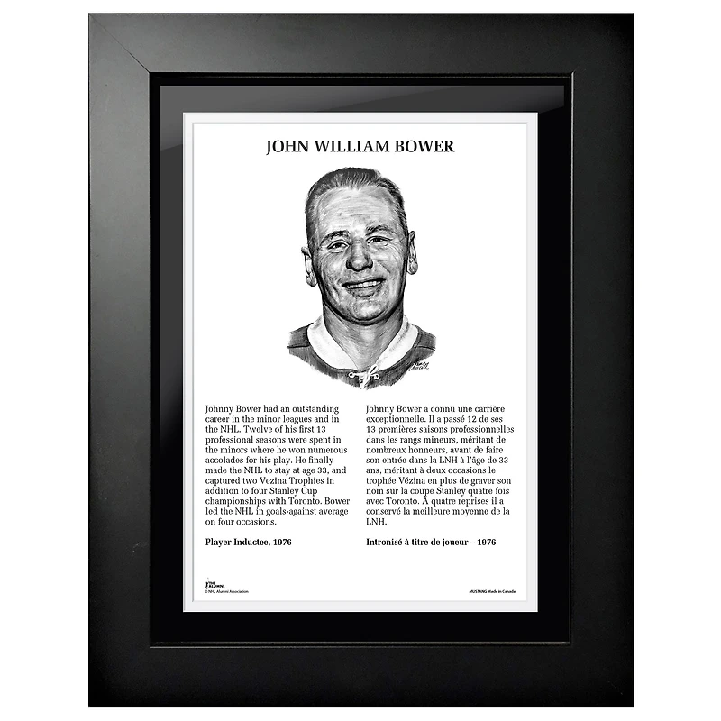 Johnny Bower Toronto Maple Leafs - Legends Line 12'' x 16'' Framed Photo