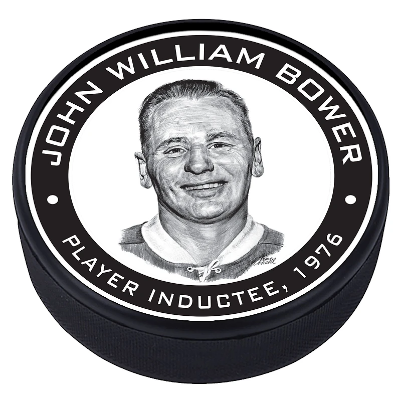 Johnny Bower Toronto Maple Leafs - Rondelle de hockey texturée Legends Line