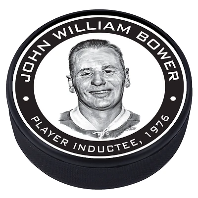 Johnny Bower Toronto Maple Leafs - Rondelle de hockey texturée Legends Line