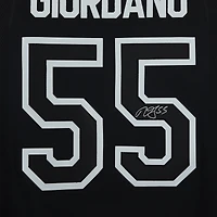 Maillot authentique noir dédicacé par Mark Giordano des Maple Leafs de Toronto
