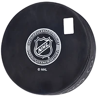 Rondelle de hockey autographiée par Mark Giordano des Maple Leafs de Toronto avec l'inscription « Go Leafs Go »