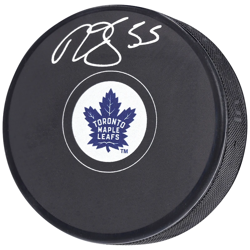 Rondelle de hockey autographiée par Mark Giordano des Maple Leafs de Toronto