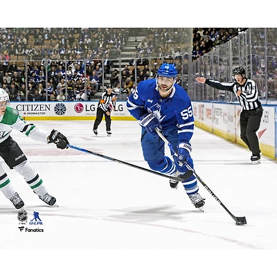 Mark Giordano Toronto Maple Leafs Unsigned Play the Puck into Offensive Zone Photograph