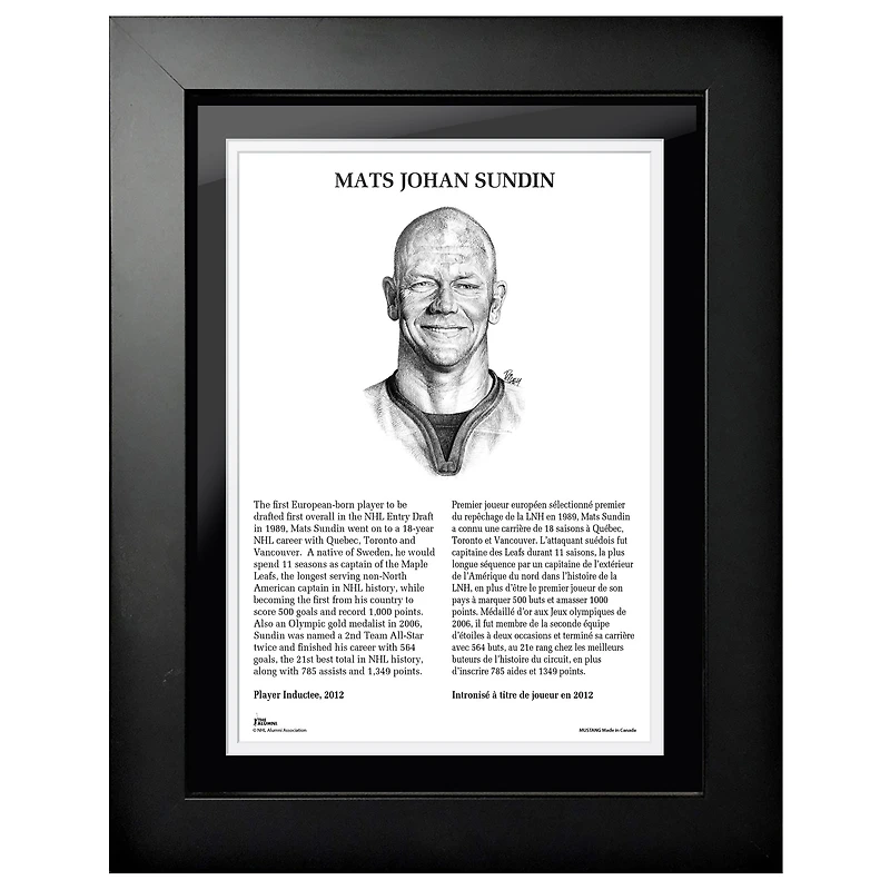 Mats Sundin Toronto Maple Leafs - Photo encadrée Legends Line 12'' x 16''