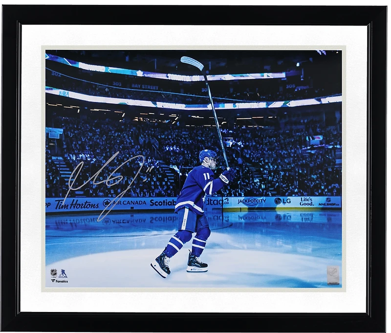 Max Domi Toronto Maple Leafs Autographed 16" x 20" Blue Jersey Intro Photograph