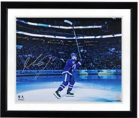 Max Domi Toronto Maple Leafs Autographed 16" x 20" Blue Jersey Intro Photograph