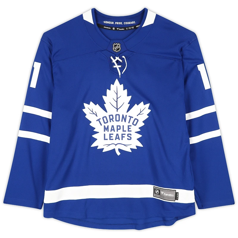 Maillot bleu autographié Fanatics Breakaway des Maple Leafs de Toronto de Max Domi