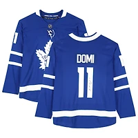 Maillot bleu autographié Fanatics Breakaway des Maple Leafs de Toronto de Max Domi