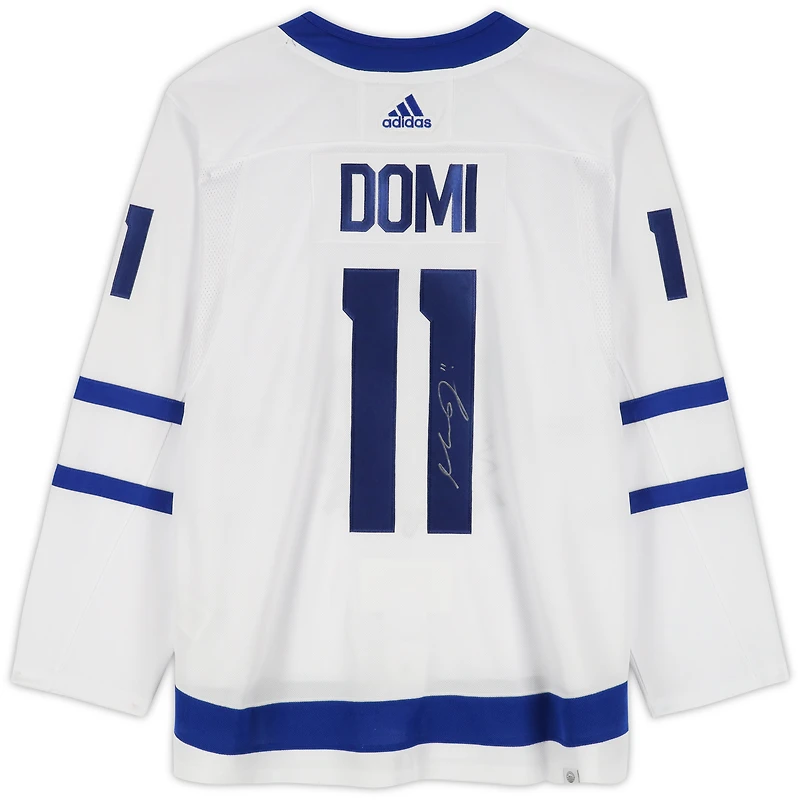 Maillot authentique adidas blanc autographié par Max Domi des Maple Leafs de Toronto