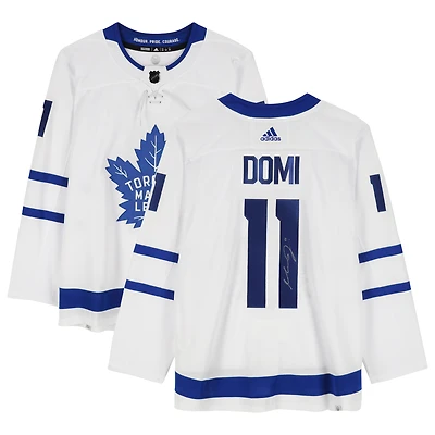 Maillot authentique adidas blanc autographié par Max Domi des Maple Leafs de Toronto