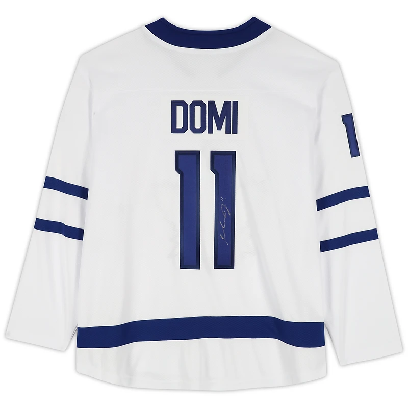 Maillot blanc autographié Fanatics Breakaway des Maple Leafs de Toronto de Max Domi