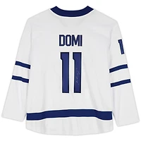 Maillot blanc autographié Fanatics Breakaway des Maple Leafs de Toronto de Max Domi