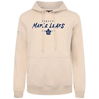 Sweat à capuche crème Levelwear pour homme, motif Maple Leafs de Toronto, rayé sur le podium