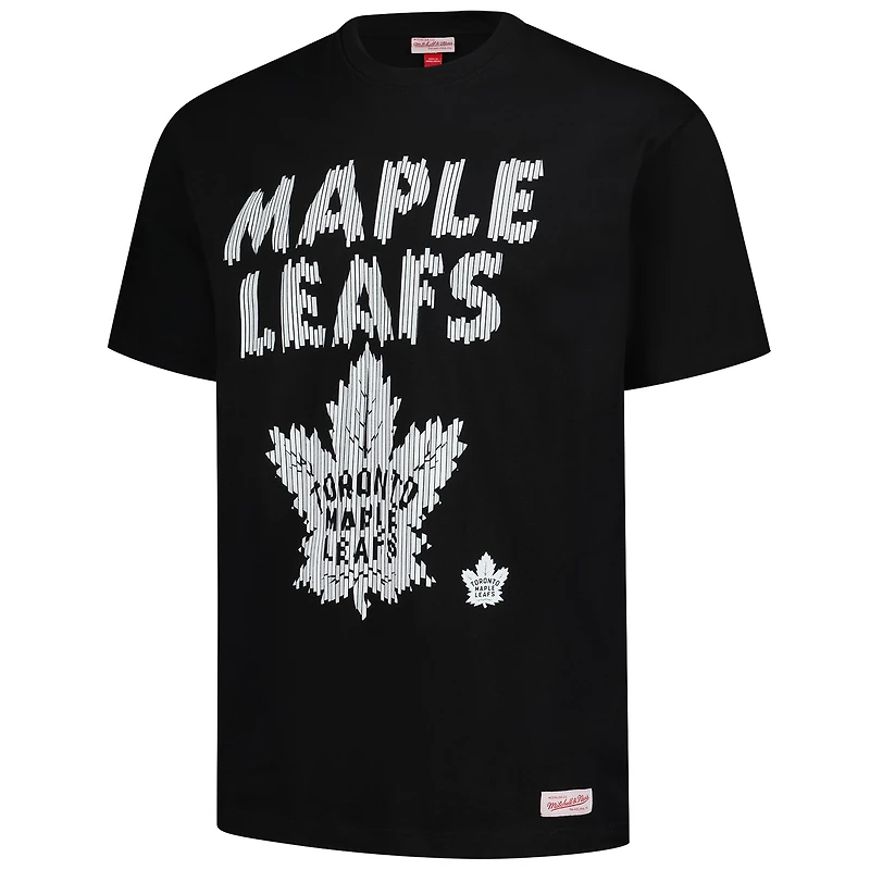 T-shirt oversize bouffant noir pour homme des Maple Leafs de Toronto Mitchell & Ness