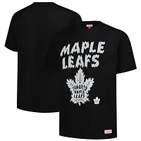Men's Mitchell & Ness  Black Toronto Maple Leafs Puff Oversized T-Shirt