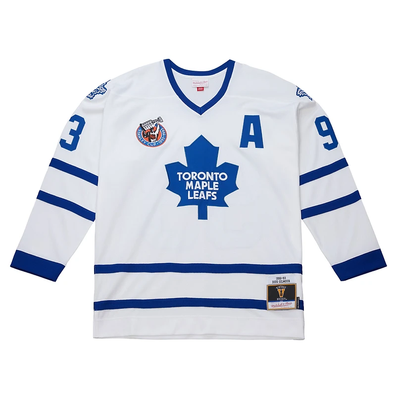 Maillot rétro Powerplay blanc Mitchell & Ness Doug Gilmour des Maple Leafs de Toronto 1992/93 pour homme