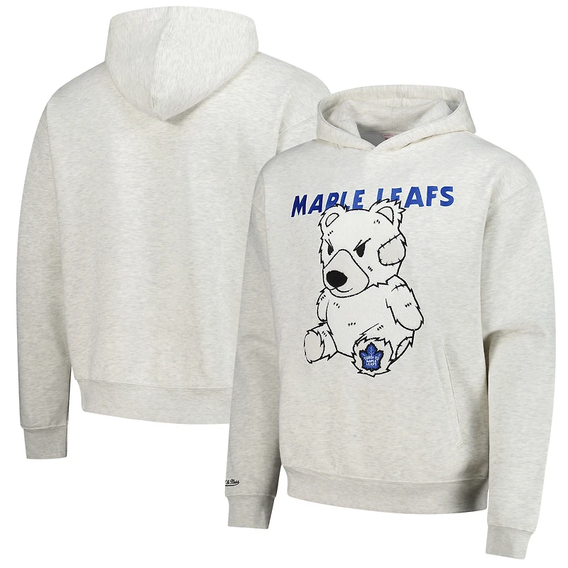 Men's Mitchell & Ness  Oatmeal Toronto Maple Leafs Plush Doll Pullover Hoodie