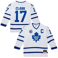Maillot rétro Powerplay blanc Mitchell & Ness Wendel Clark des Maple Leafs de Toronto 1992/93 pour homme