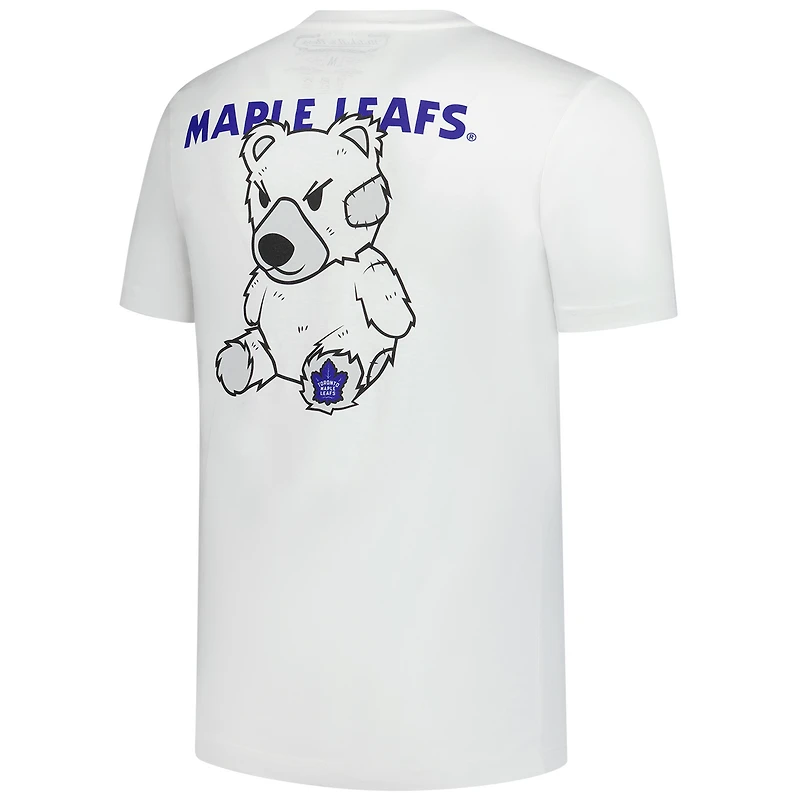 T-shirt en peluche blanc pour homme Mitchell & Ness avec logo des Maple Leafs de Toronto