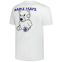T-shirt en peluche blanc pour homme Mitchell & Ness avec logo des Maple Leafs de Toronto