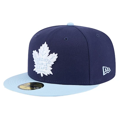 Casquette ajustée bicolore 59FIFTY bleu marine/bleu clair pour homme New Era Toronto Maple Leafs Color Pack