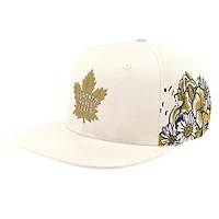 Casquette Snapback Starfit classique à fleurs blanches Starter pour homme des Maple Leafs de Toronto
