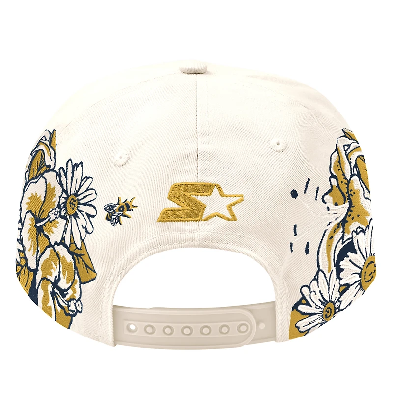 Casquette Snapback Starfit classique à fleurs blanches Starter pour homme des Maple Leafs de Toronto