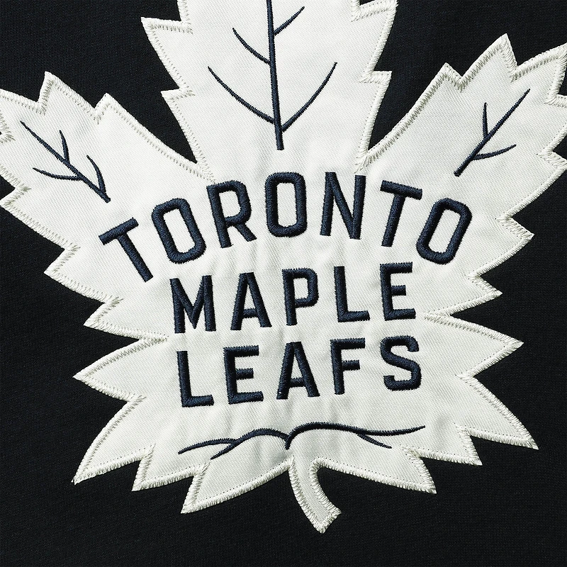 Sweat à capuche bleu Auston Matthews '47 pour homme, avec nom et numéro de joueur des Maple Leafs Toronto, lacets