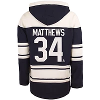 Men's '47 Auston Matthews Navy Toronto Maple Leafs Lacer Player Name & Number Pullover Hoodie