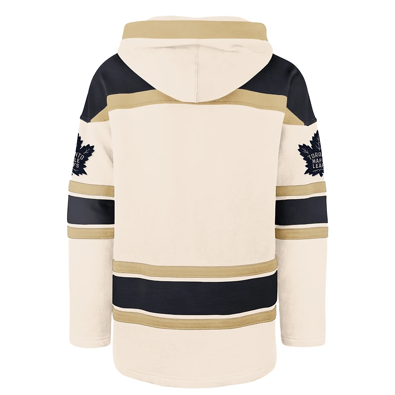 Men's '47 Cream Toronto Maple Leafs Superior Lacer Pullover Hoodie