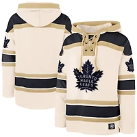 Sweat à capuche enfiler Superior Lacer pour homme, couleur crème, Toronto Maple Leafs, 47