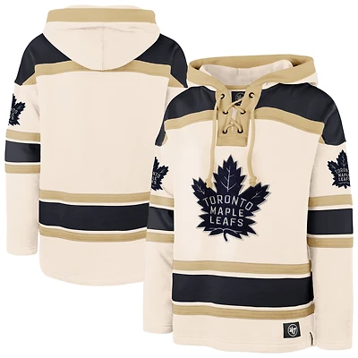 Men's '47 Cream Toronto Maple Leafs Superior Lacer Pullover Hoodie