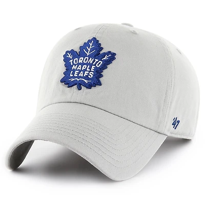 Casquette réglable de nettoyage de l'équipe des Maple Leafs de Toronto '47 grise pour hommes