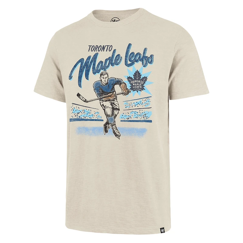Men's '47  Natural Toronto Maple Leafs Hockey Player Golden Age Scrum T-Shirt