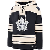 Chandail à capuchon supérieur Lacer des Maple Leafs de Toronto '47 bleu marine/crème pour homme