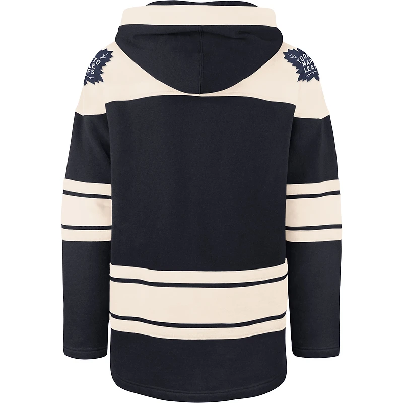 Chandail à capuchon supérieur Lacer des Maple Leafs de Toronto '47 bleu marine/crème pour homme