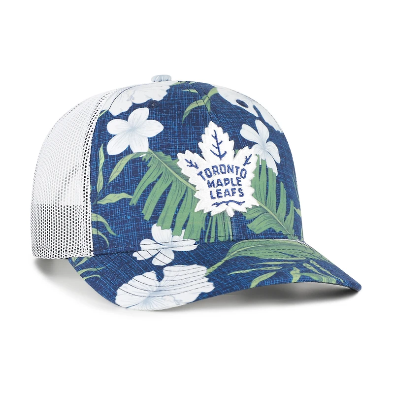 Casquette trucker ajustable pour homme, modèle 47, bleu marine et blanc, Toronto Maple Leafs, style plage.