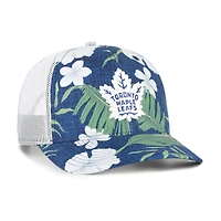 Casquette trucker ajustable pour homme, modèle 47, bleu marine et blanc, Toronto Maple Leafs, style plage.