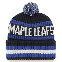 Bonnet en tricot à revers Bering des Maple Leafs de Toronto '47 bleu marine pour homme avec pompon