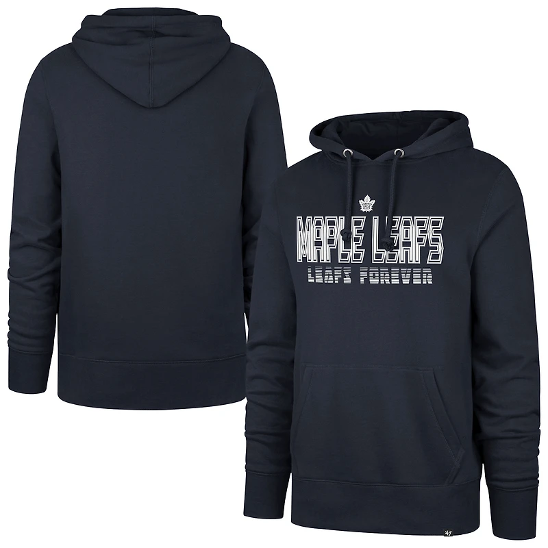 Sweat à capuche homme « 47 » bleu marine Toronto Maple Leafs Byline Headline