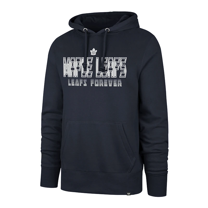 Men's '47 Navy Toronto Maple Leafs Byline Headline Pullover Hoodie