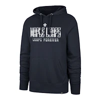 Men's '47 Navy Toronto Maple Leafs Byline Headline Pullover Hoodie