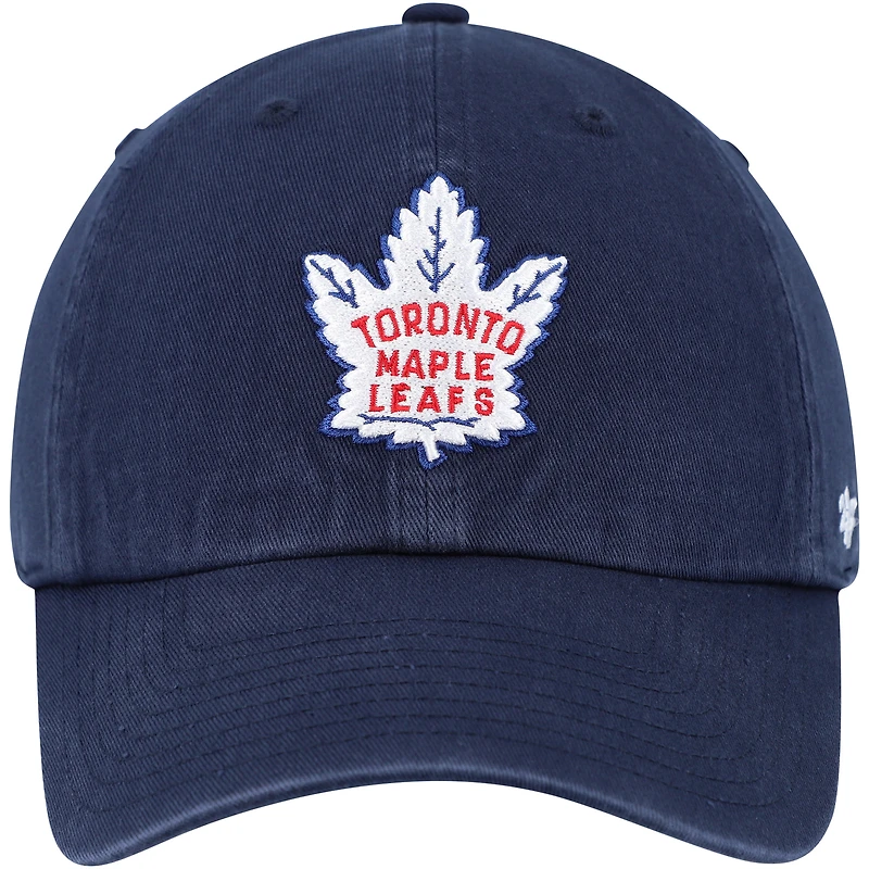 Casquette réglable Clean Up des Maple Leafs de Toronto '47 bleu marine pour homme