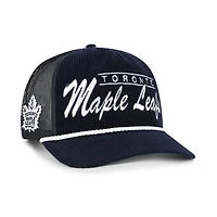 Men's '47  Navy Toronto Maple Leafs Double Header Mesh Hitch Adjustable Hat