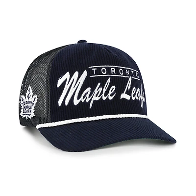 Men's '47  Navy Toronto Maple Leafs Double Header Mesh Hitch Adjustable Hat