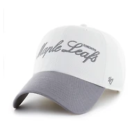 Men's '47 White/Gray Toronto Maple Leafs Foundational Two-Toned Clean Up Adjustable Hat