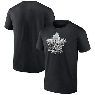 Men's  Black Toronto Maple Leafs Iced Out T-Shirt