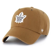 Casquette ajustable Carhartt x '47 marron Toronto Maple Leafs Clean Up pour homme