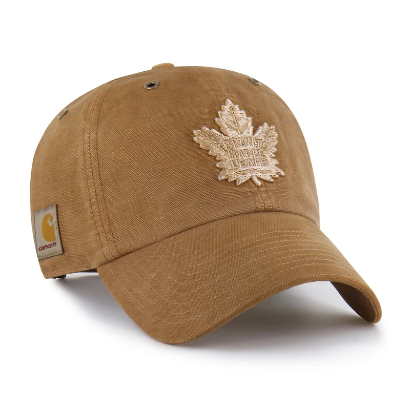 Casquette ajustable Carhartt x '47 marron Toronto Maple Leafs Dyed Clean Up pour homme