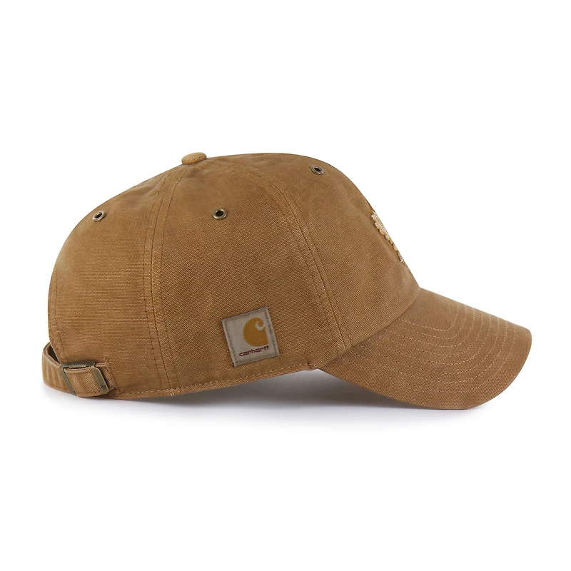 Men's Carhartt x '47 Brown Toronto Maple Leafs Dyed Clean Up Adjustable Hat